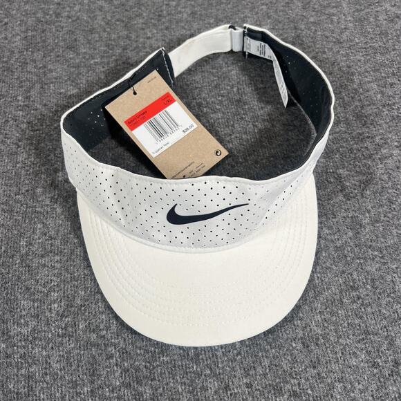 Nike Dri-FIT ADV Ace Visor L XL Tennis White Black Perforated Unisex - Picture 1 of 9